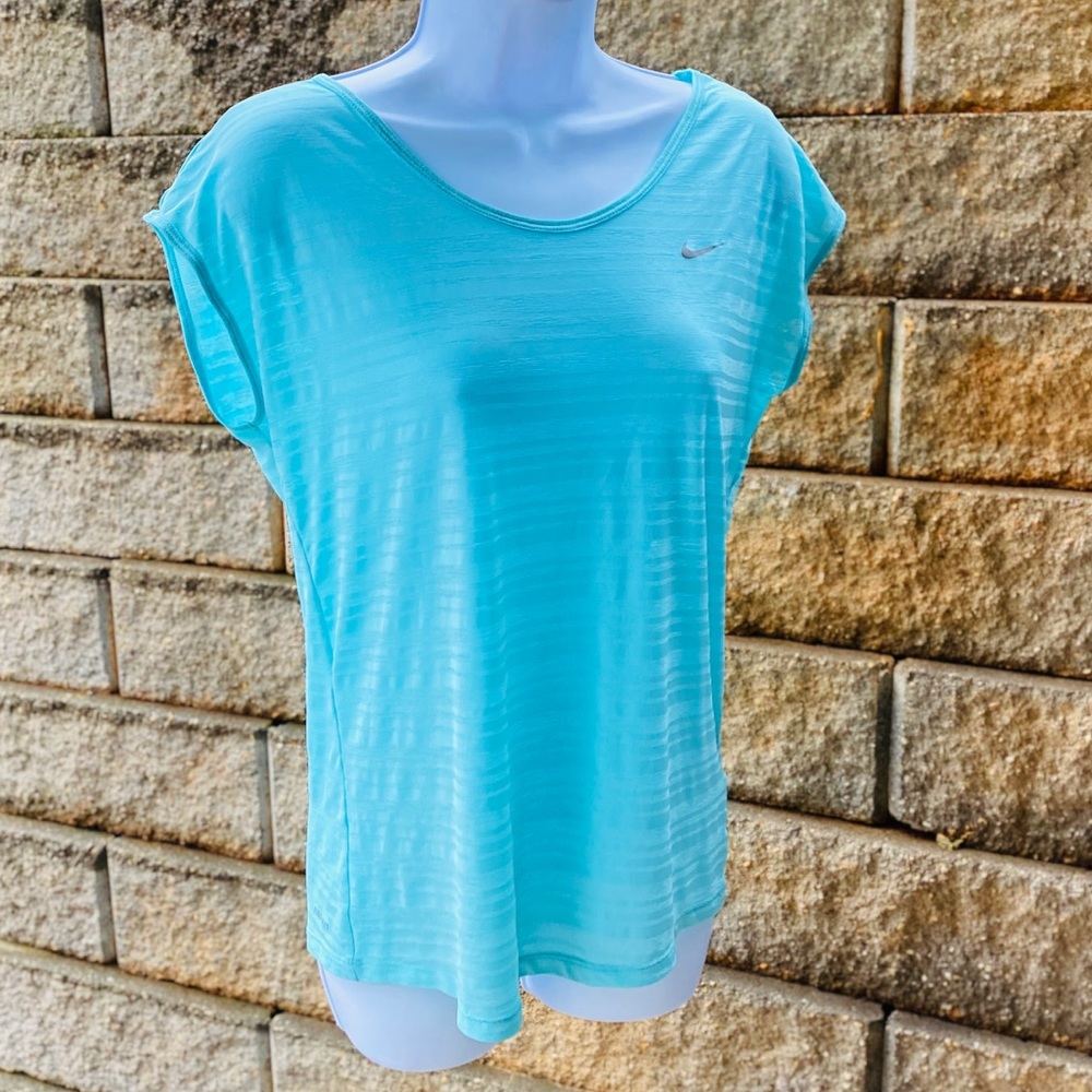 Teal Loose-Fit Nike Dry Workout Shirt